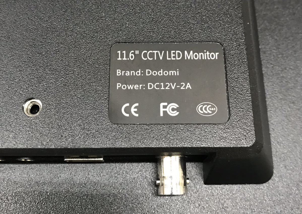 DODOMI 11.6 CCTV LED MONITOR DC12V-2A DODOMI 11.6 CCTV LED MONITOR