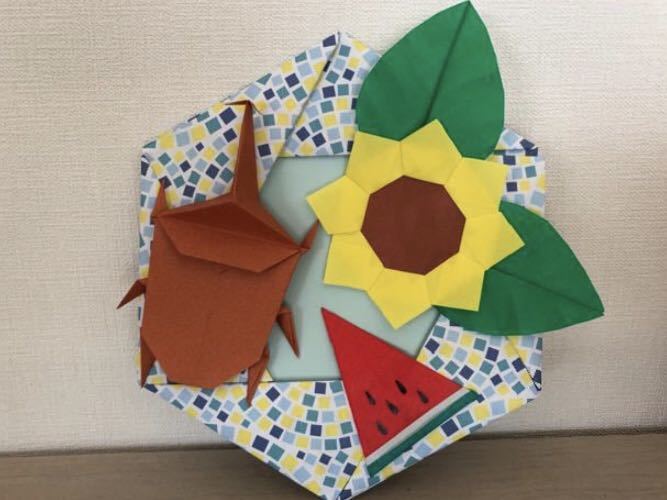 ハンドメイド 折り紙 夏リース カブトムシ ひまわり スイカ 壁面飾り 保育園 幼稚園 施設 折り紙 千代紙 売買されたオークション情報 Yahooの商品情報をアーカイブ公開 オークファン Aucfan Com