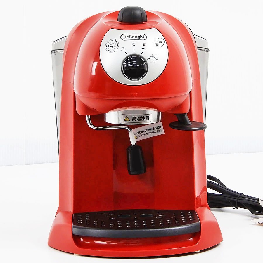 未使用品 デロンギ エスプレッソ・カプチーノメーカー EC200N-R レッド[F3583]