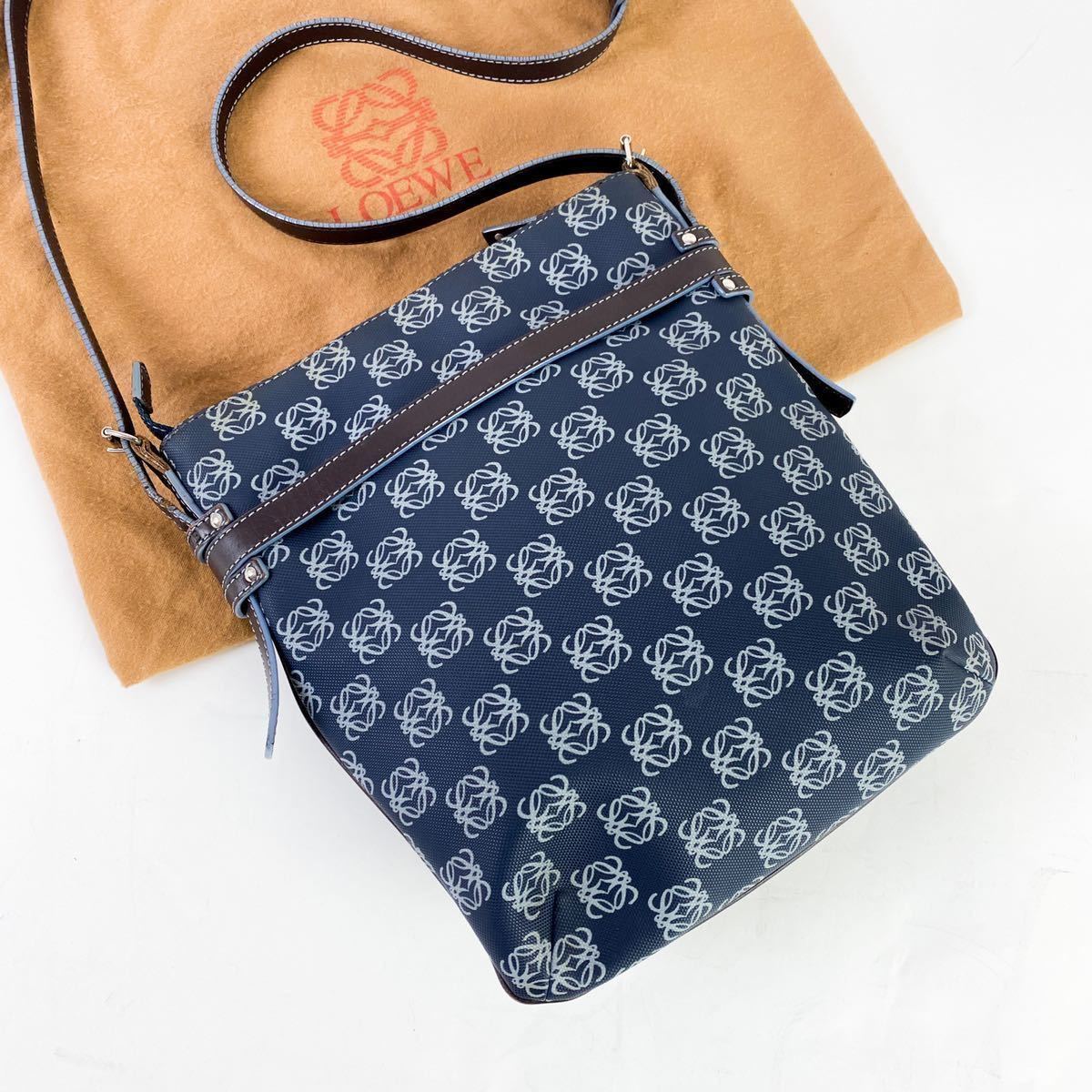 1円『極美品』LOEWE ロエベ ショルダーバッグ ポーチ付 脱着可 