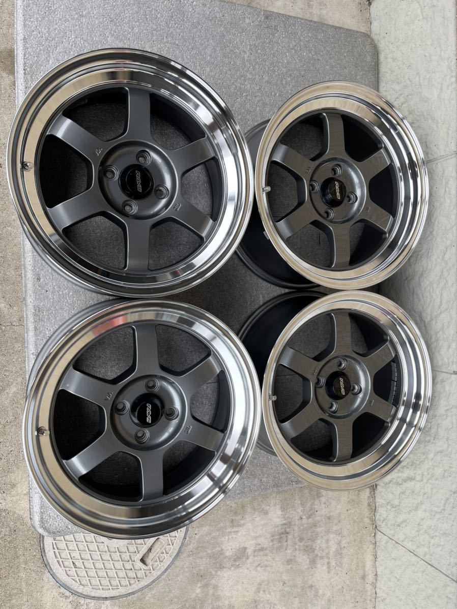 レイズ te37v 16インチ 7.5j +25 4h pcd100 4本(社外品)｜売買された