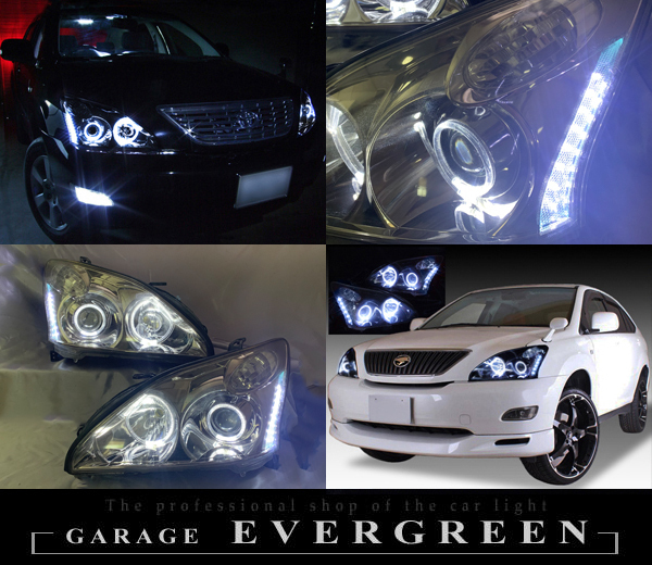 人気セール，限定セール 車検対応 30 ハリアー 前期/後期 AFS有り 後期ブラックメッキ＆イカリング＆LED増設 純正加工ドレスアップヘッドライト 左右セット(ヘッドライト)｜売買されたオークション情報、yahooの商品 トヨタ用