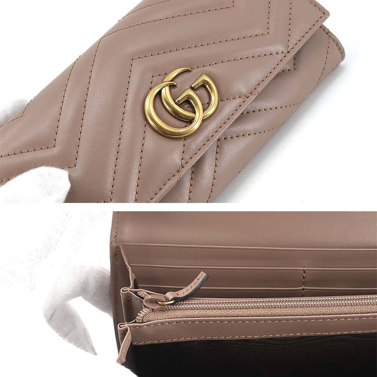 新品 未使用 グッチ GUCCI GGマーモント コンチネンタル ウォレット 二 