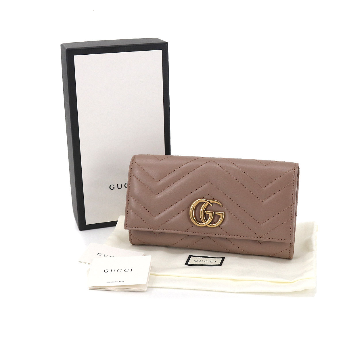 新品 未使用 グッチ GUCCI GGマーモント コンチネンタル ウォレット 二 