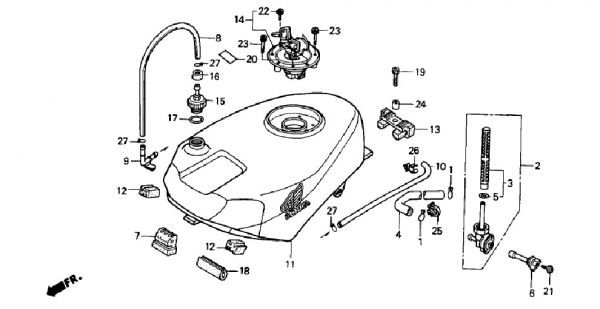 MC18 純正 フューエルコック ASSY 燃料コック NSR250R 送料550円 