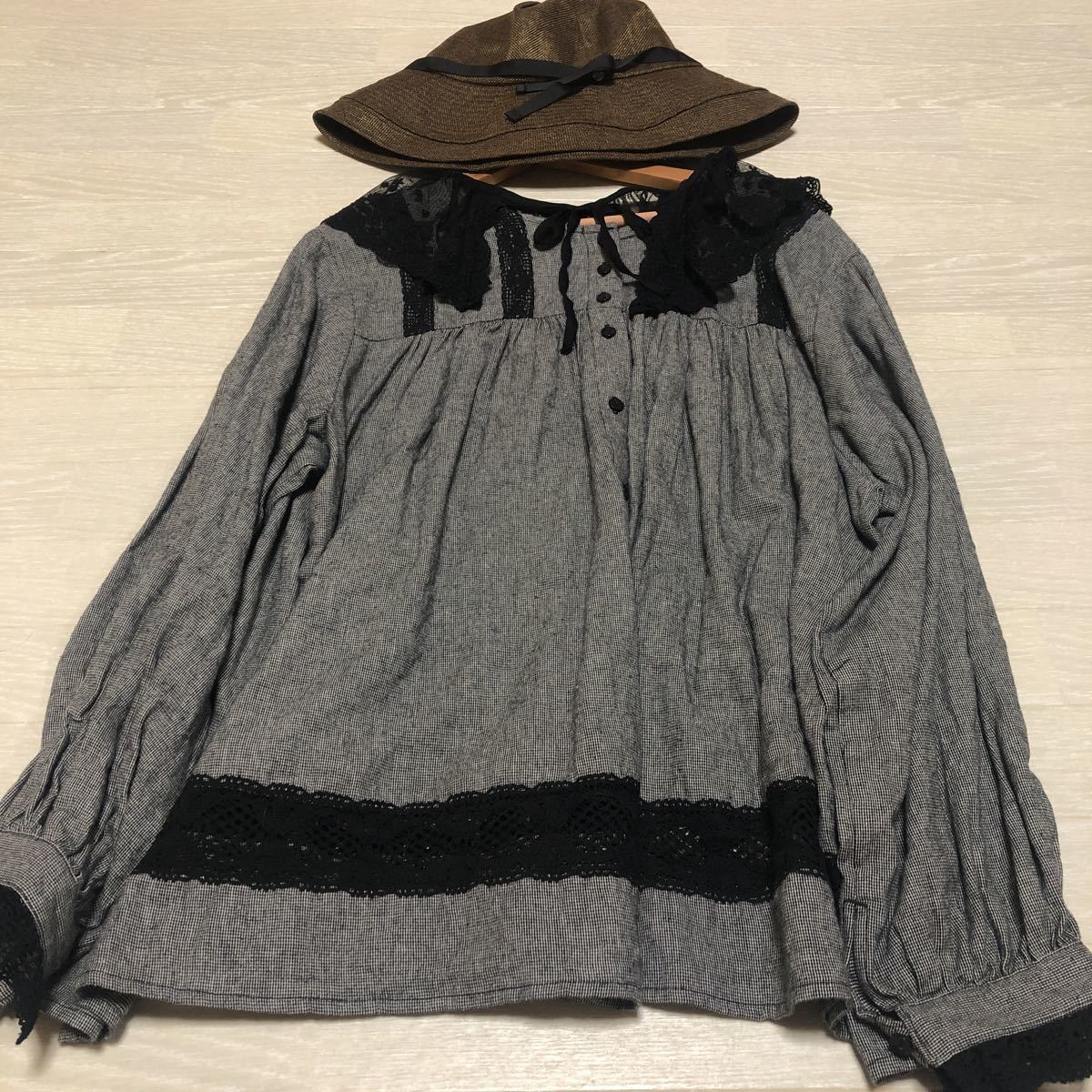 サマンサモスモス カズミKazumi コラボ レース衿付き ブラウス kazumi 