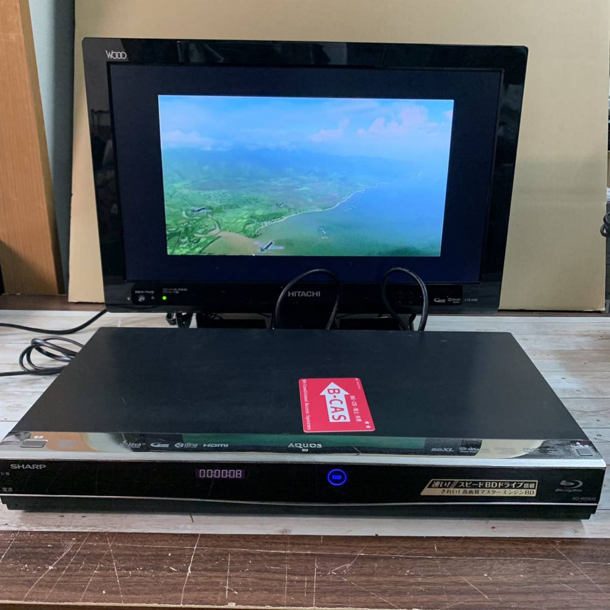  A982 SHARP AQUOSブルーレイ BD-W2600 ブルーレイレコーダー B-CAS付(シャープ)｜売買されたオークション情報、yahooの商品情報をアーカイブ公開 - オークファン シャープ