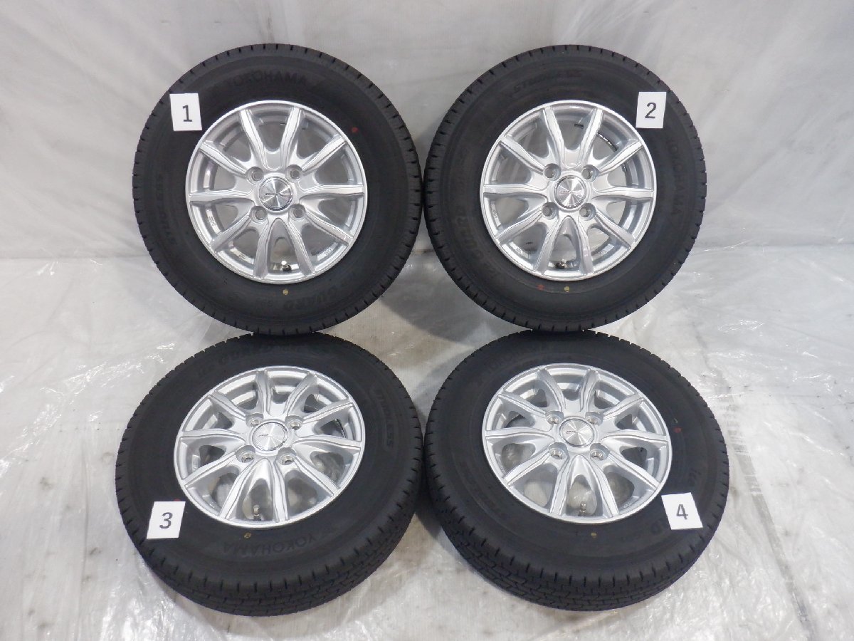本物保証，100%新品 バリ山 4H 100 4.00B +42 12インチ 社外品 Weds アルミホイール 冬用 スタッドレスタイヤ 145/80R12 80/78N LT YOKOHAMA 4本(スタッドレスタイヤ)｜売買されたオークション情報、yahooの商品情報をアーカイブ 4穴