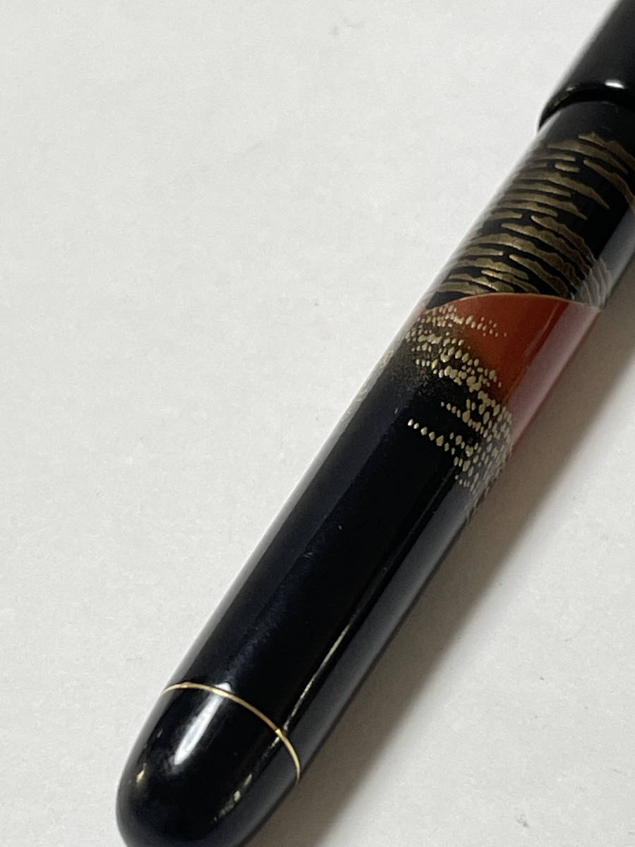 PILOT 14K 585 (M) 10 A393 赤富士 塗り パイロット 万年筆 中古品