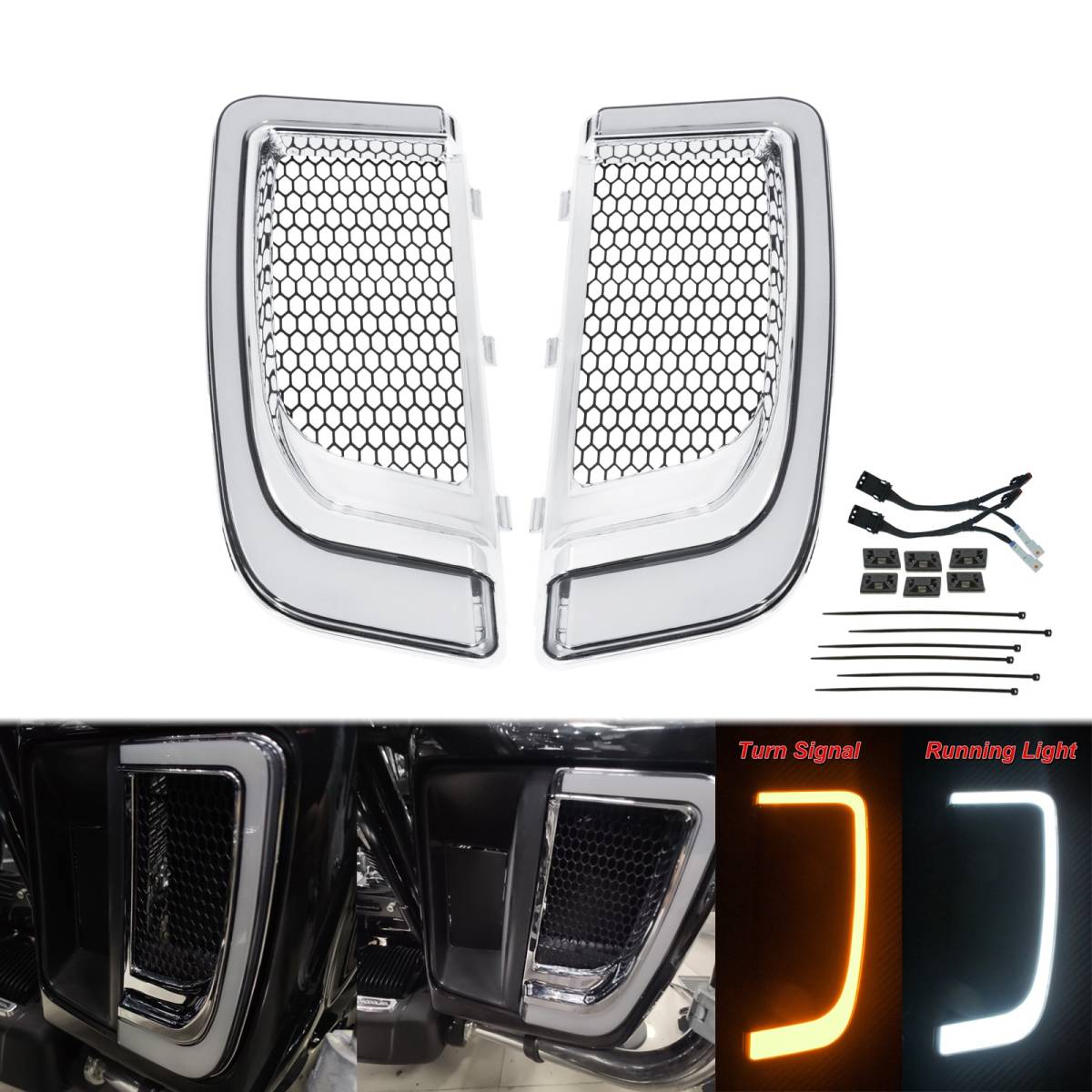 お買い得，新品 2色展開 処分品 モーターサイクル LEDターンシグナルライトフェアリング ハーレーツーリングストリート用下部(パーツ)｜売買されたオークション情報、yahooの商品情報をアーカイブ公開 - オ その他