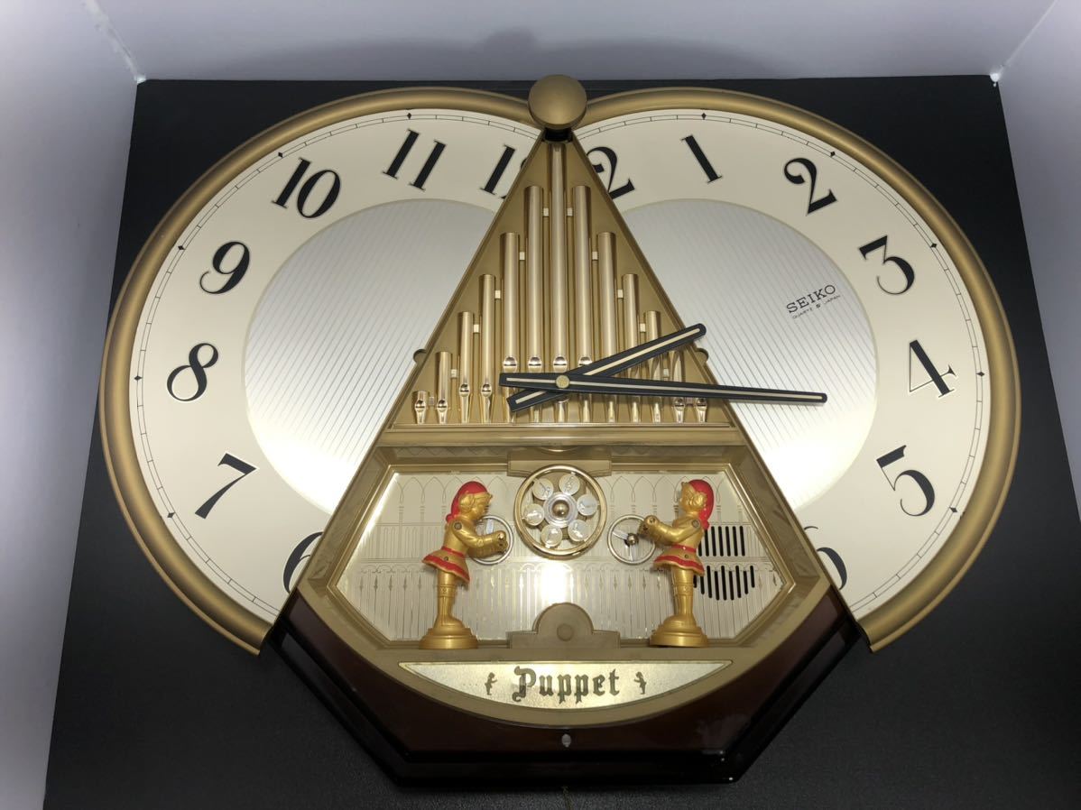SEIKO セイコー Puppet パペット 壁掛け からくり時計 森の水車 