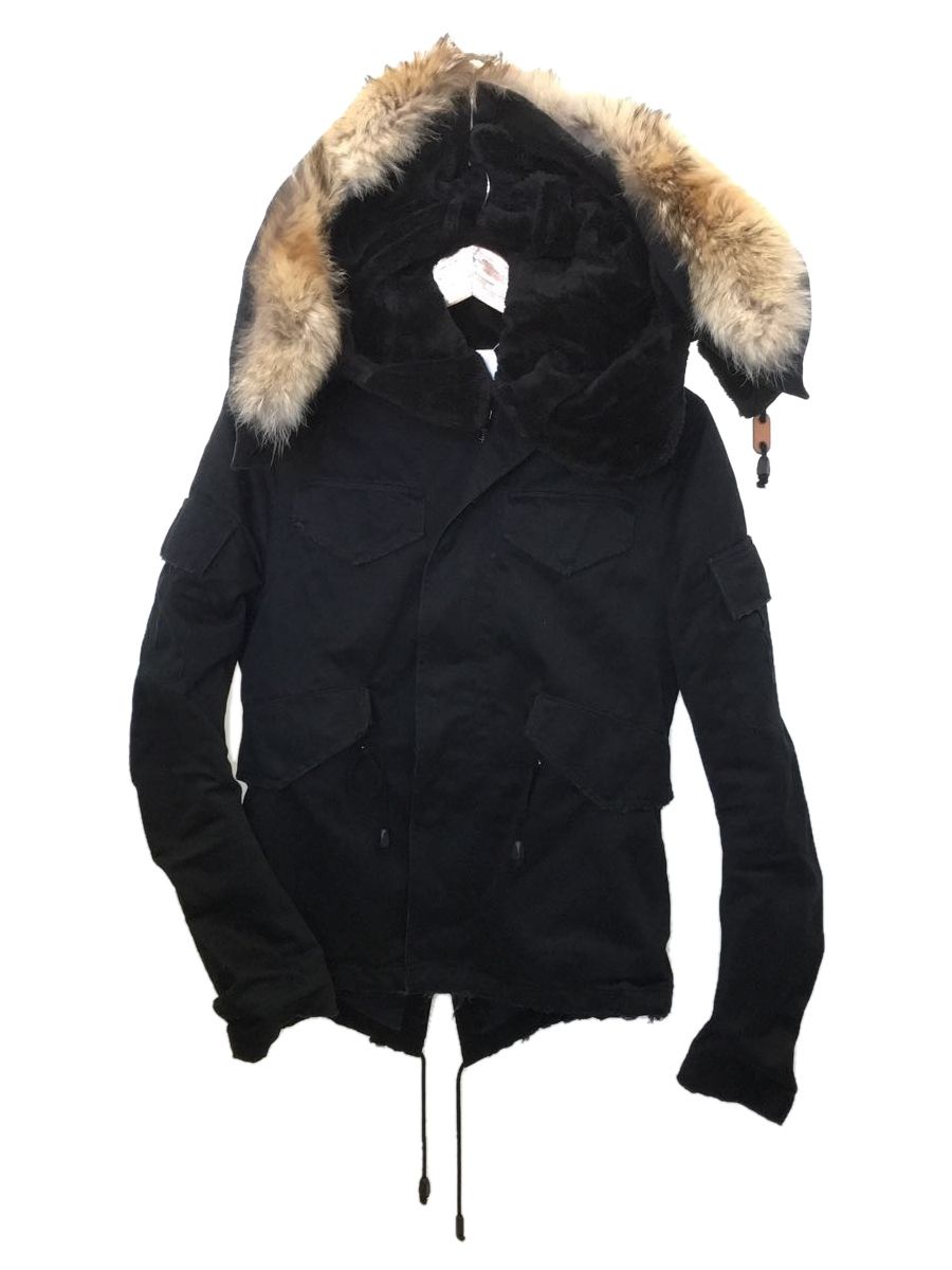 WJK◇WJK ダブルジェイケイモッズコート⁄S⁄ナイロン⁄BLK⁄226 ct01