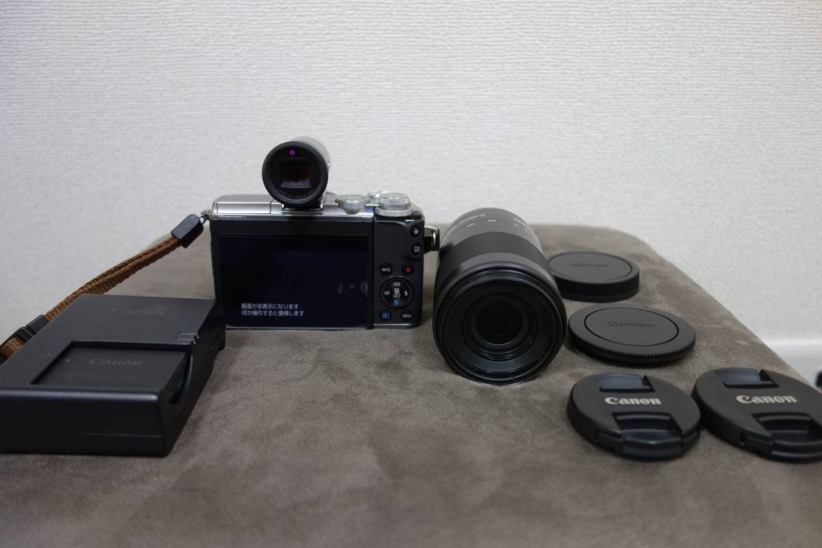 キャノン ミラーレス Canon EOS M6 ダブルズームEVFキット シルバー EF