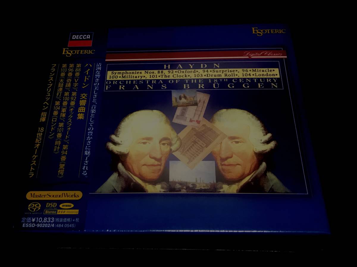 SALE，限定セール SACD Esoteric 3CD Box HAYDN SYMPHONIES Frans Bruggen ハイドン 交響曲集 ブリュッヘン エソテリック 3枚組 ESSD-90202/04(交響曲)｜売買されたオークション情報、yahooの商品情報をアーカイブ公開 - オークファ 交響曲