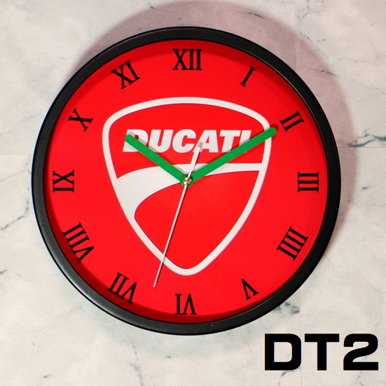 DT2 Ducati ドゥカティ イタリアンバイク 掛け時計 スクランブラー モンスター ディアベル 900SS バイク関連 モーターサイクル ガレージ