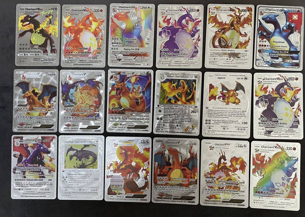 ポケモンカード 海外製 メタルカード 金属カード リザードン 18枚 