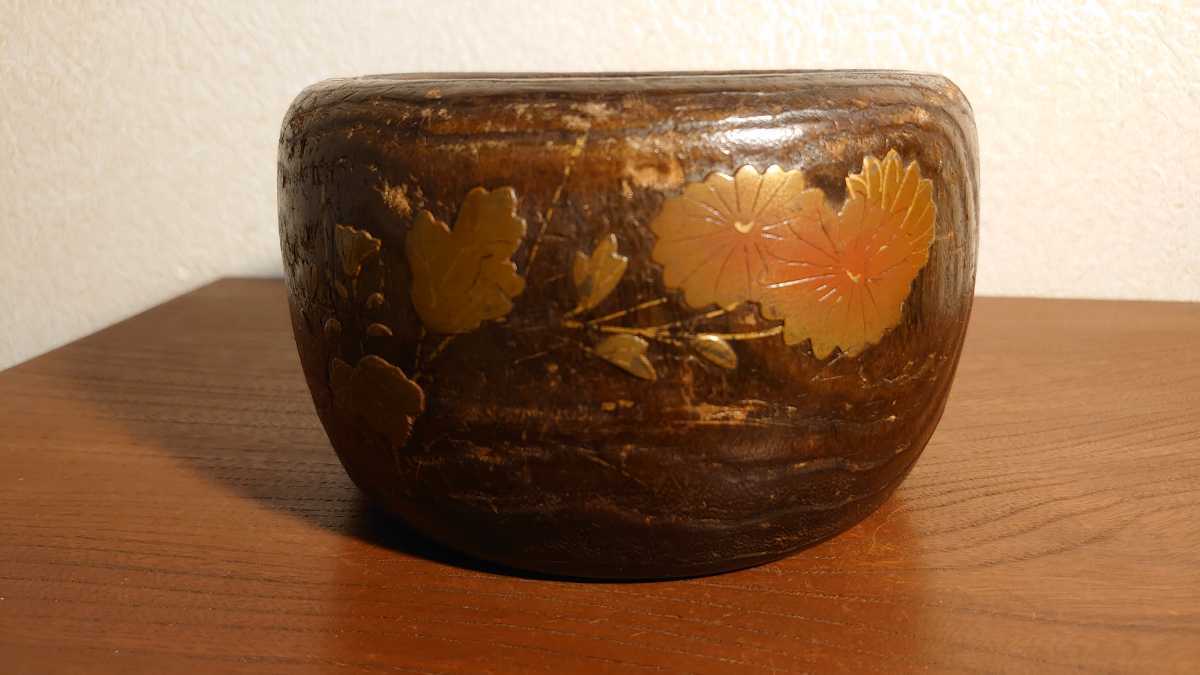 火鉢 煎茶道具 金沢蒔絵 金蒔絵 香炉 アンティーク火鉢 蔵出し 金沢 