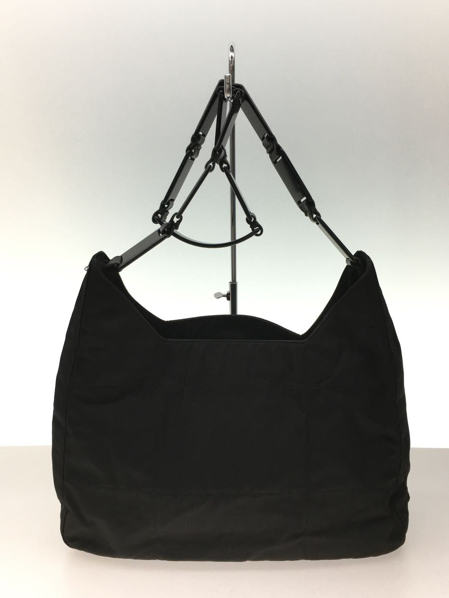 PRADA◇ワンショルダーバッグ/BLK/キルティングナイロン/トートバッグ