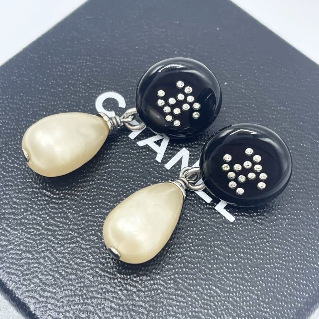 CHANEL ココマーク オーバル ピアス パール ラインストーン CHANEL ピアス パール ココマーク ラインストーン シャネル 00A 刻印