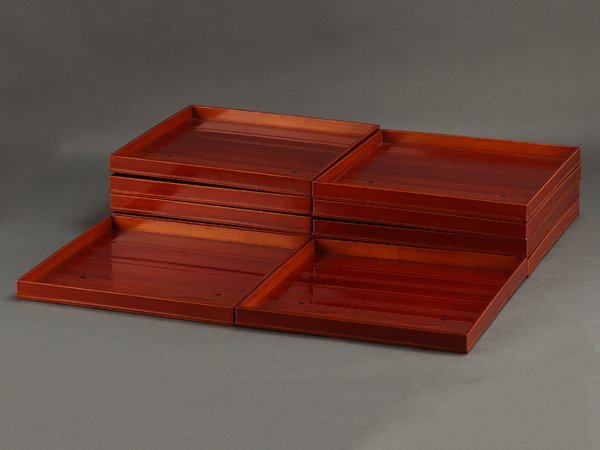 流】飛騨春慶塗 会席膳十客 KI258 飛騨春慶 飛騨春慶塗淡々会席膳五