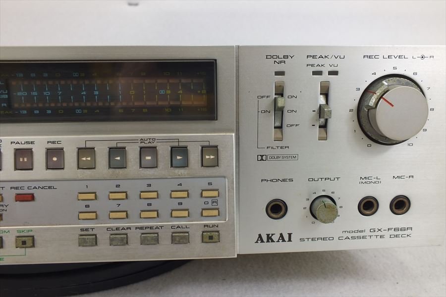 156　AKAI　アカイ　GX-F66R　オートリバースカセットデッキ　送料無料 ◇ AKAI アカイ 赤井 GX-F66R カセットデッキ 中古現状品 220709G3453