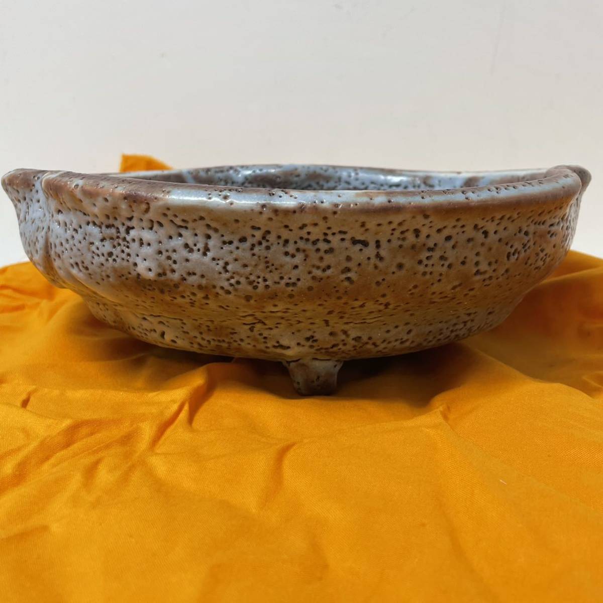 加藤重高陶房 志野鉢 共箱付 翠窯 お椀 菓子器 菓子鉢◇0728(志野 