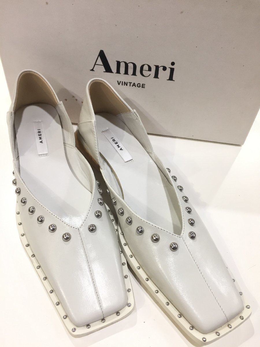 Ameri VINTAGE &frasl; アメリヴィンテージ AMERI(アメリヴィンテージ) スタッズウッドヒールバブシュー&frasl;ドレス - 公式通販 VINTAGE（アメリ | バックオープンパールベロアドレス パンプス NEW ミュール サンダル DRESS（ブルー&frasl;S）