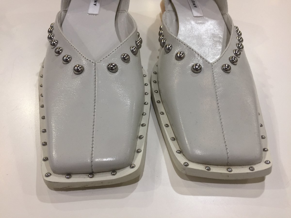 Ameri VINTAGE &frasl; アメリヴィンテージ AMERI(アメリヴィンテージ) スタッズウッドヒールバブシュー&frasl;ドレス - 公式通販 VINTAGE（アメリ | バックオープンパールベロアドレス パンプス NEW ミュール サンダル DRESS（ブルー&frasl;S）