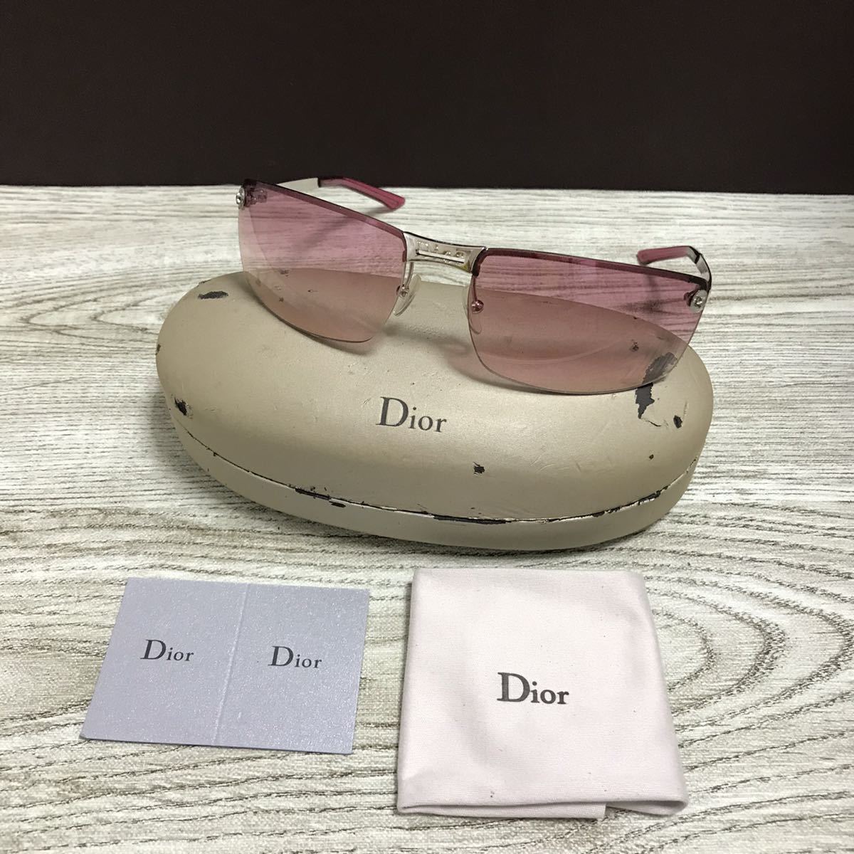 437-0011 Christian Dior クリスチャンディオール サングラス ピンク 金属フレーム ADIORABLE4 YB7IK 64□16 115