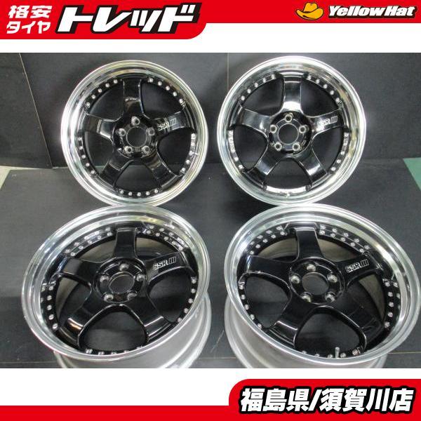 中古4本セット SSRプロフェッサーSP1 8.5J-19+35 9.5J-19+43 114.3 