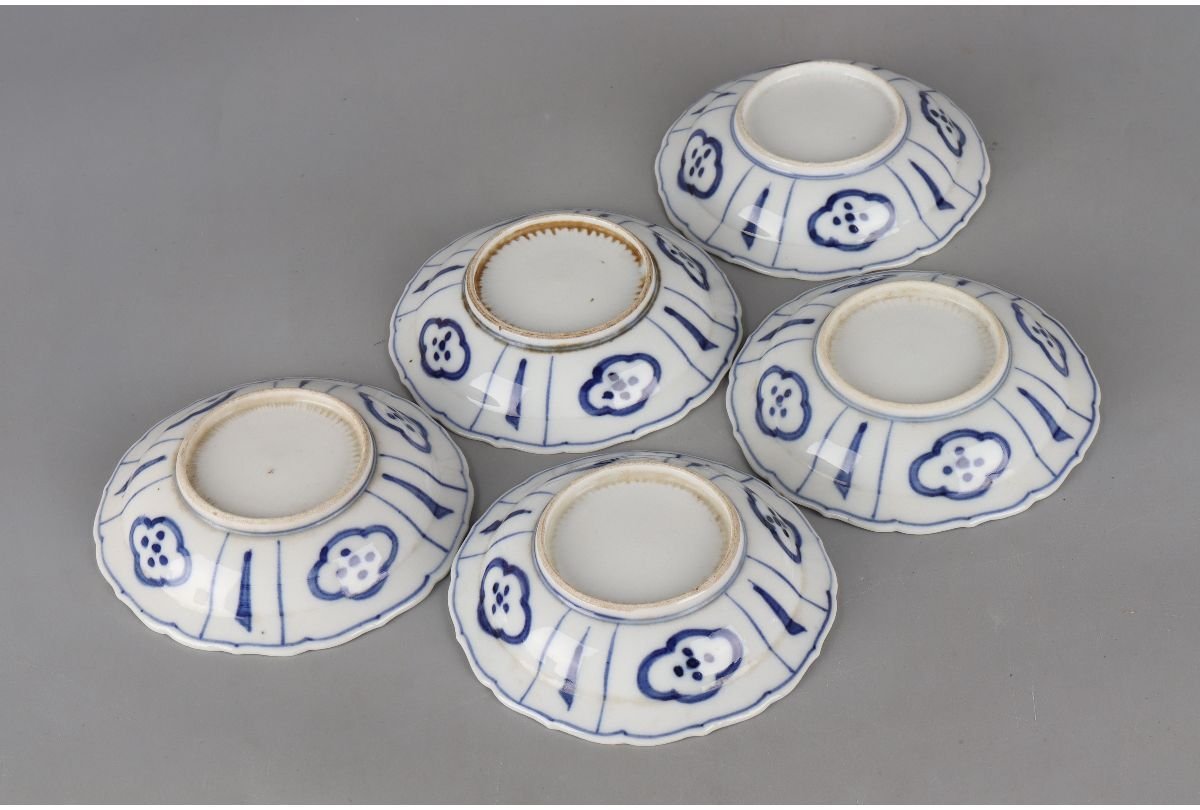染付 小皿 新渡 (有)新原美術 powered by BASE 中国 風景人物文 古美術