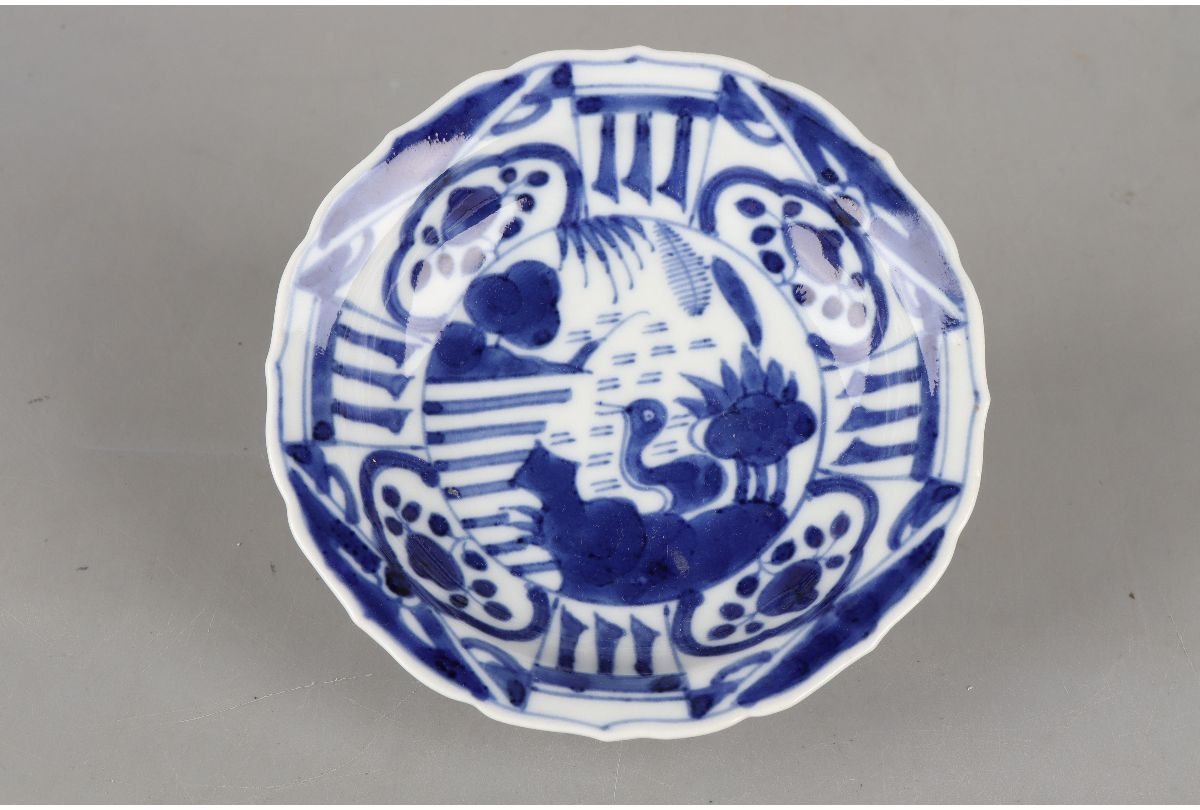 染付 小皿 新渡 (有)新原美術 powered by BASE 中国 風景人物文 古美術