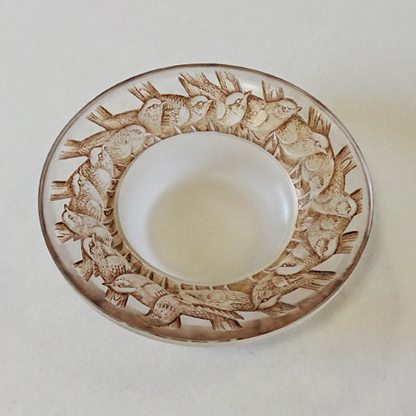 ルネ・ラリック Irene イレーヌ R. Lalique 小鳥の小鉢 本物保証 魁