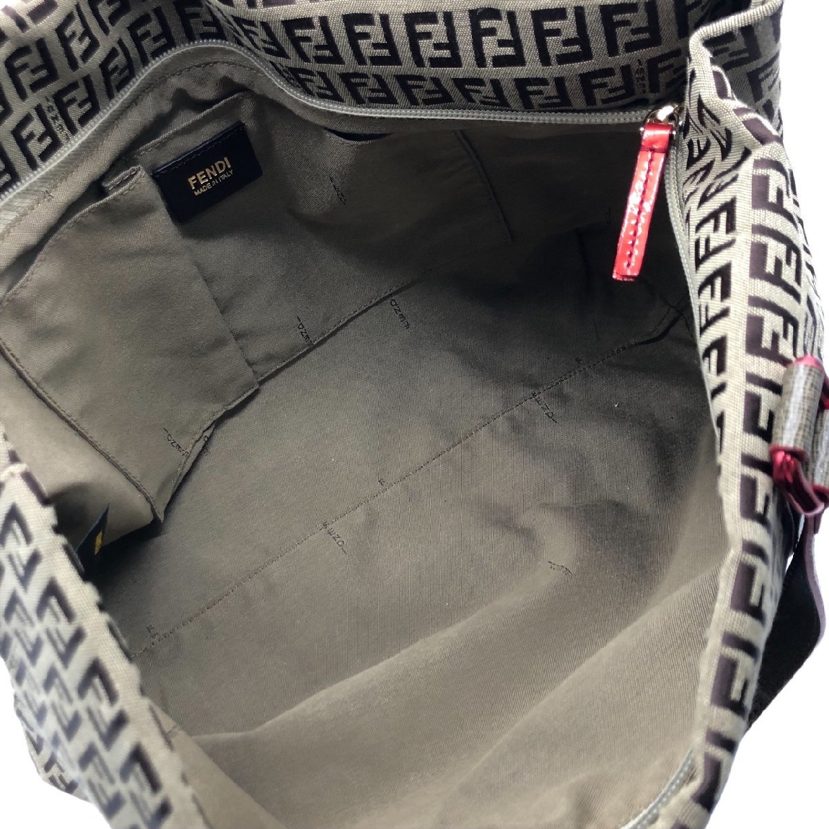美品 FENDI フェンディ 8BH215-HJE 128-2550 ズッキーノ FF ロゴ 