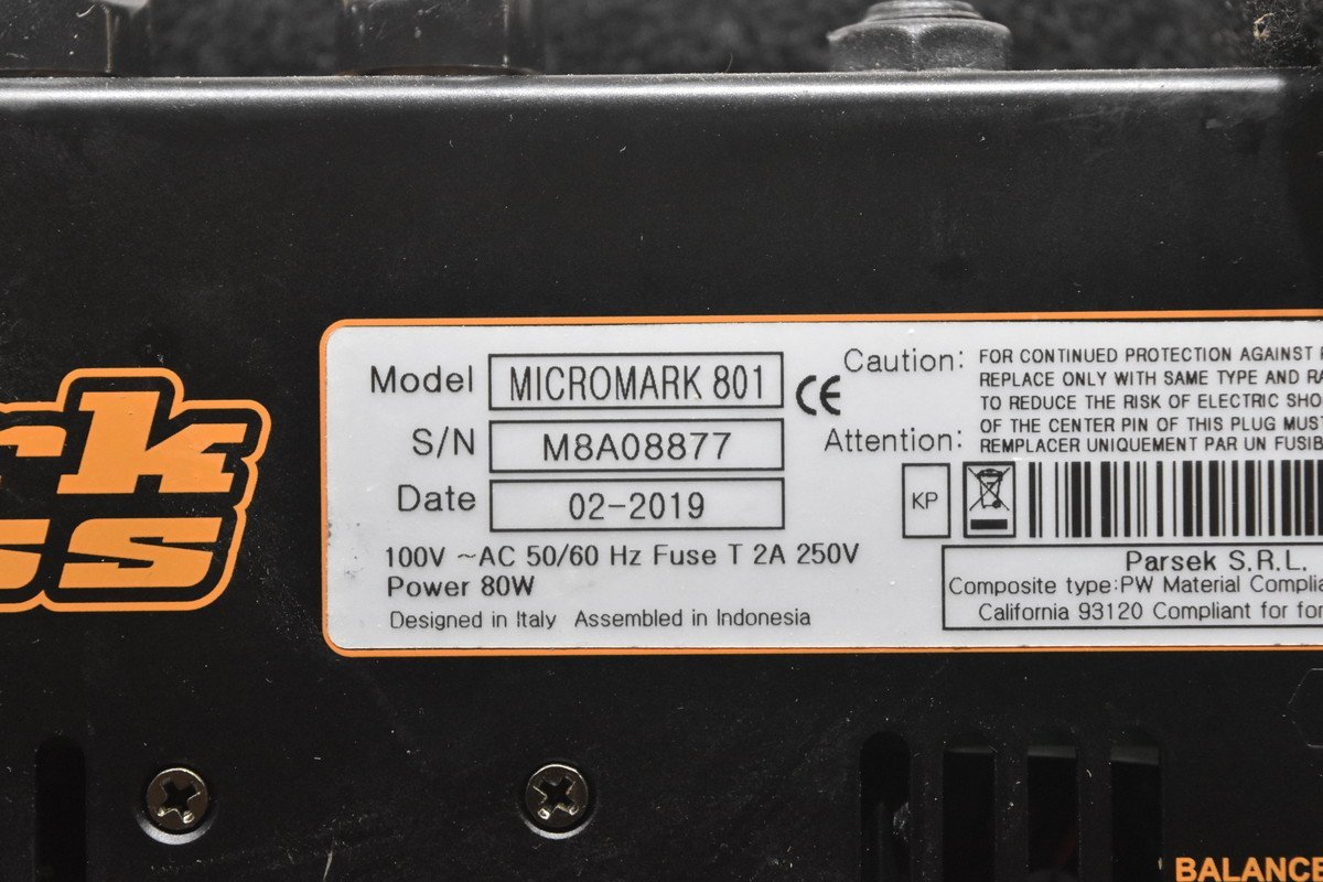Markbass マークベース ベースアンプ MICROMARK 801 Markbass MICROMARK 0 小型ベースアンプ Micromark (コンボ