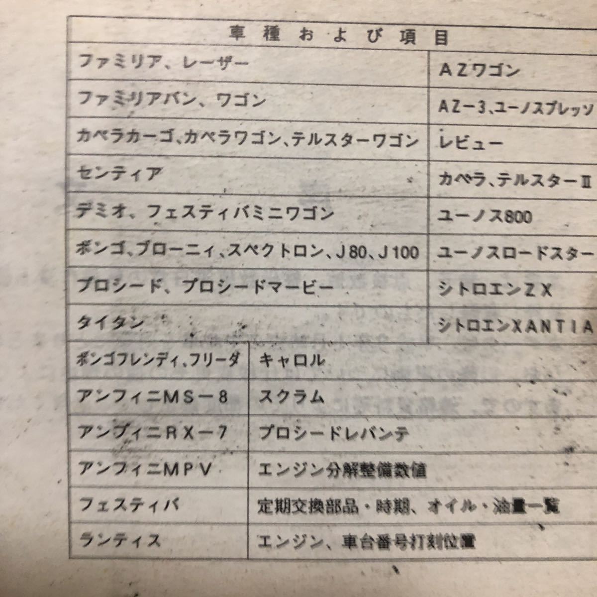 RX-7 サービスマニュアル 整備書 FD3S マツダ パーツカタログ FD3s