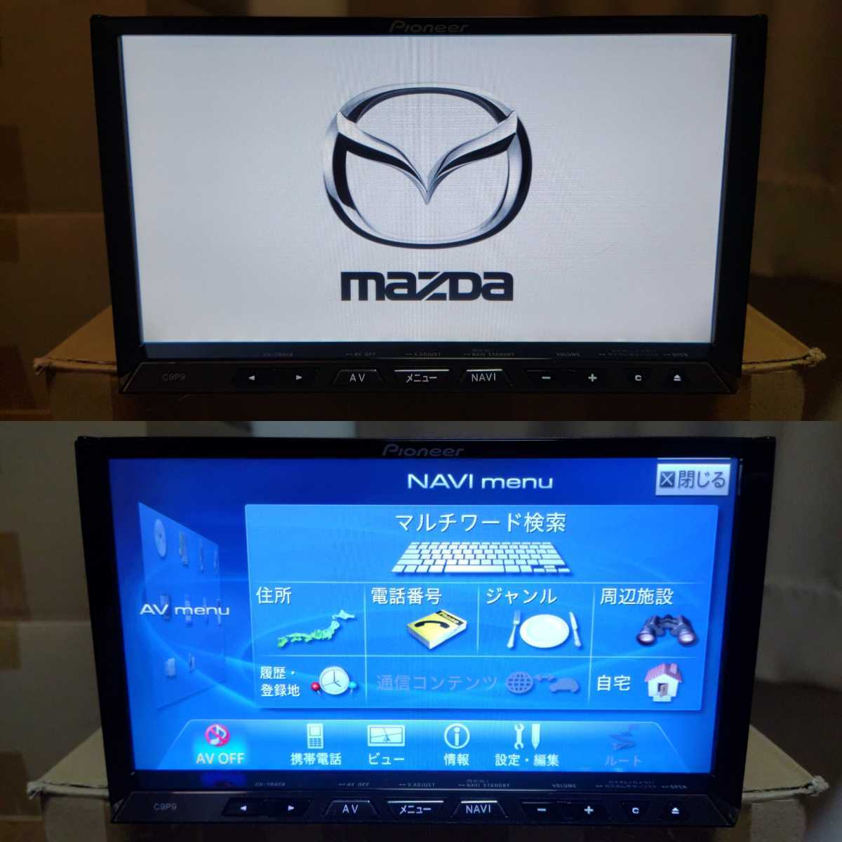 AVIC-ZH77マツダ 純正ナビC9P9 Pioneer Bluetooth マツダ純正ナビ C9P9 Pioneer Bluetooth フルセグ DVD SDカード USB