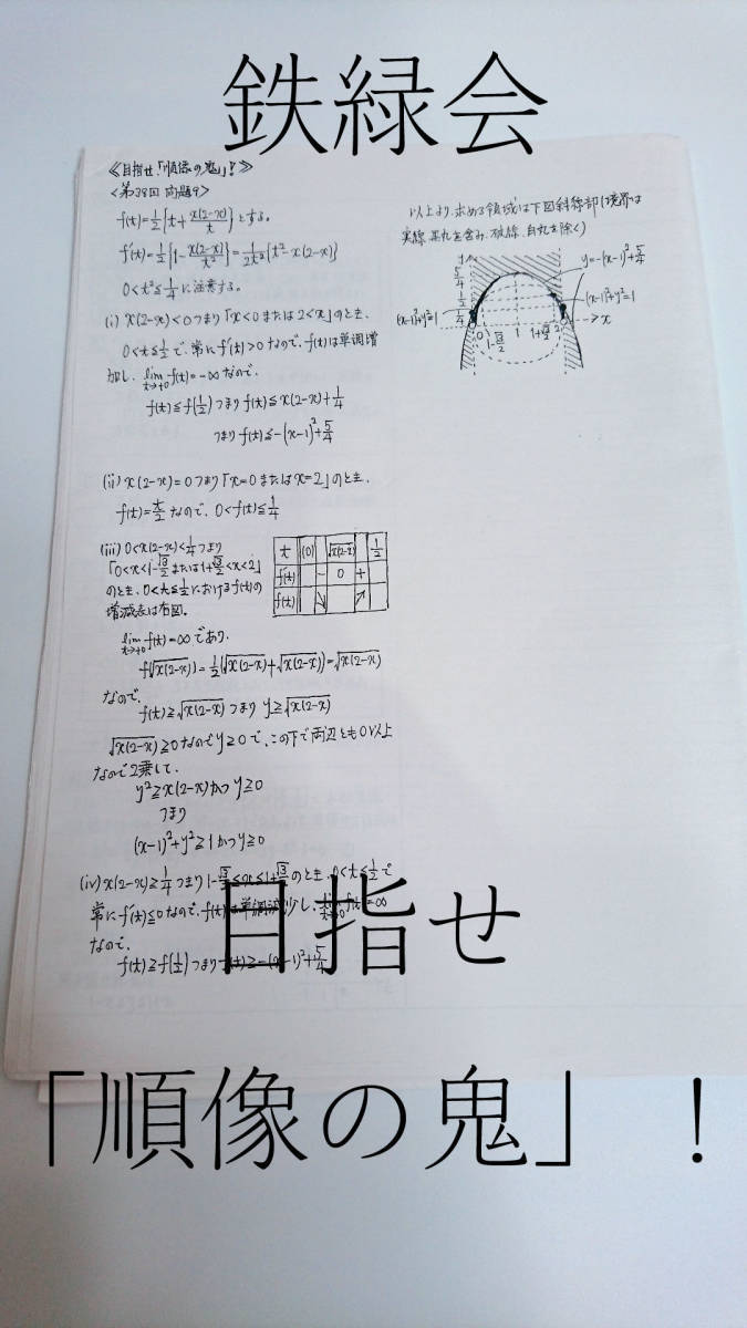 鉄緑会 森田先生 高3数学 目指せ「順像の鬼」！ 河合塾 駿台 京