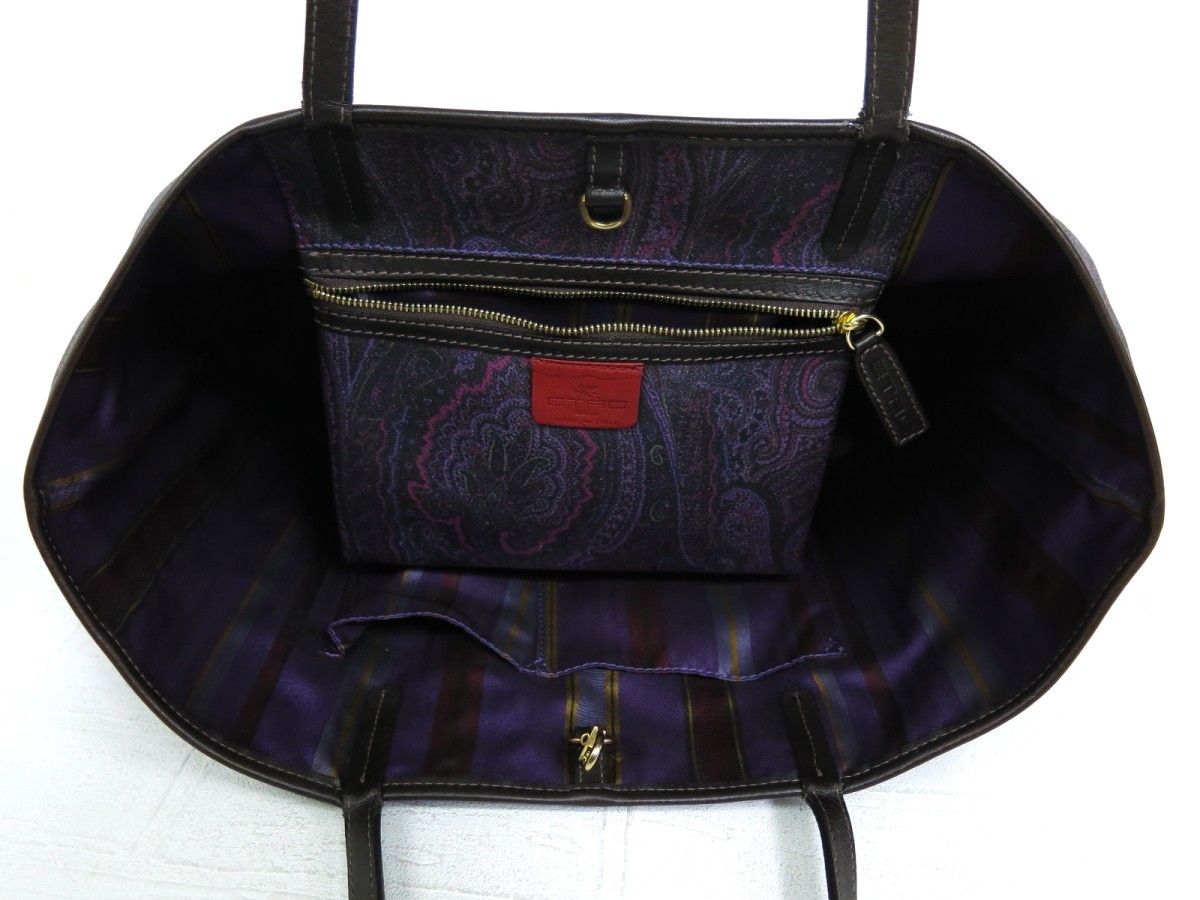◇美品◇ETRO エトロ◇ペイズリー◇PVC カーフ レザー 本革◇ミニ 