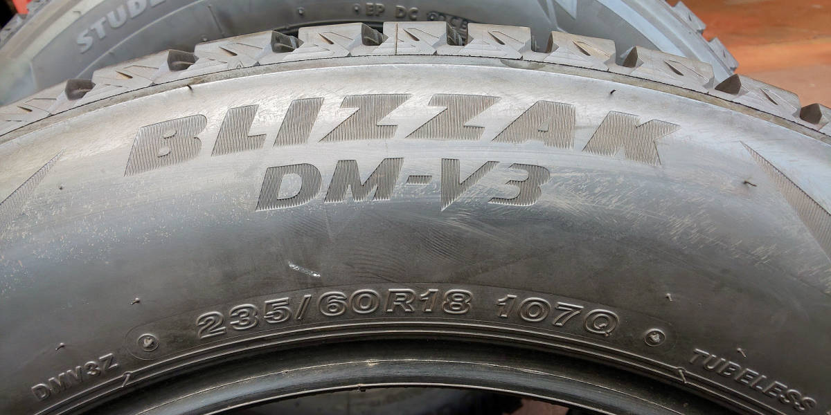 DM-V3 235&frasl;60R18 ブリザック 107Q XL ブリヂストン BLIZZAK dm-v3 235&frasl;60&frasl;r18の通販 | BRIDGESTONE Blizzak - 235&frasl;60 通販・タイヤ交換ならブリヂストン メルカリ