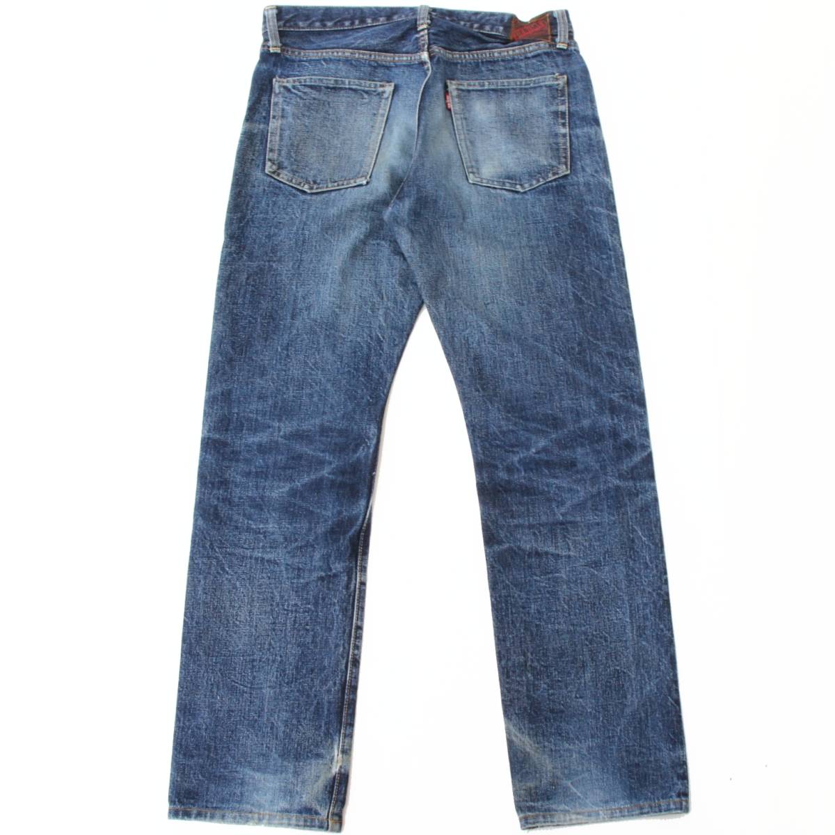 美品 DENIME ドゥニーム デニム 赤耳 革パッチ ストレート W33 極上 