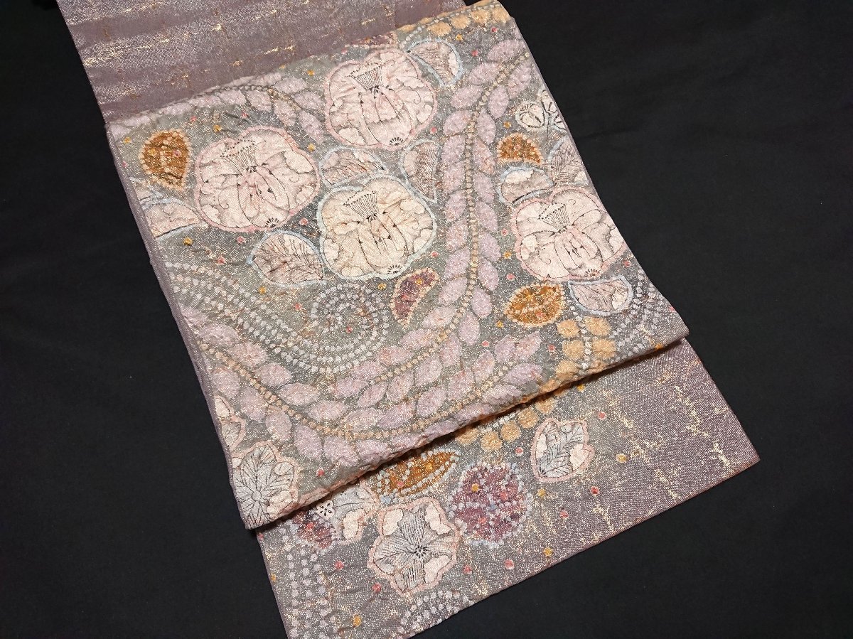 ☆40％OFF！再出品☆作家物 落款 辻が花 金通し 袋帯 キモノマルシェ【