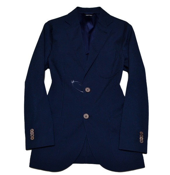 Armani Giorgio Eau Sealed 2.5 new 【未使用品】定価398，000円程 GIORGIO ARMANI ジョルジオアルマーニ TOKYO 伊製 高級サマースーツ 48（Mサイズ程度）細身 ネイビー 7412