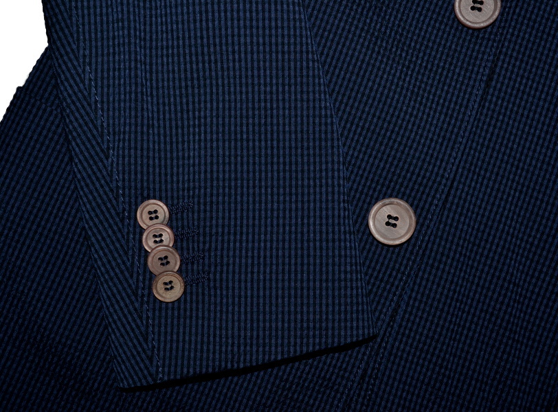 Armani Giorgio Eau Sealed 2.5 new 【未使用品】定価398，000円程 GIORGIO ARMANI ジョルジオアルマーニ TOKYO 伊製 高級サマースーツ 48（Mサイズ程度）細身 ネイビー 7412