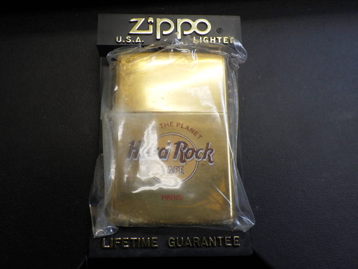 ZIPPO ハードロックカフェ Hard Rock CAFE PARIS 1998年 ゴールド色