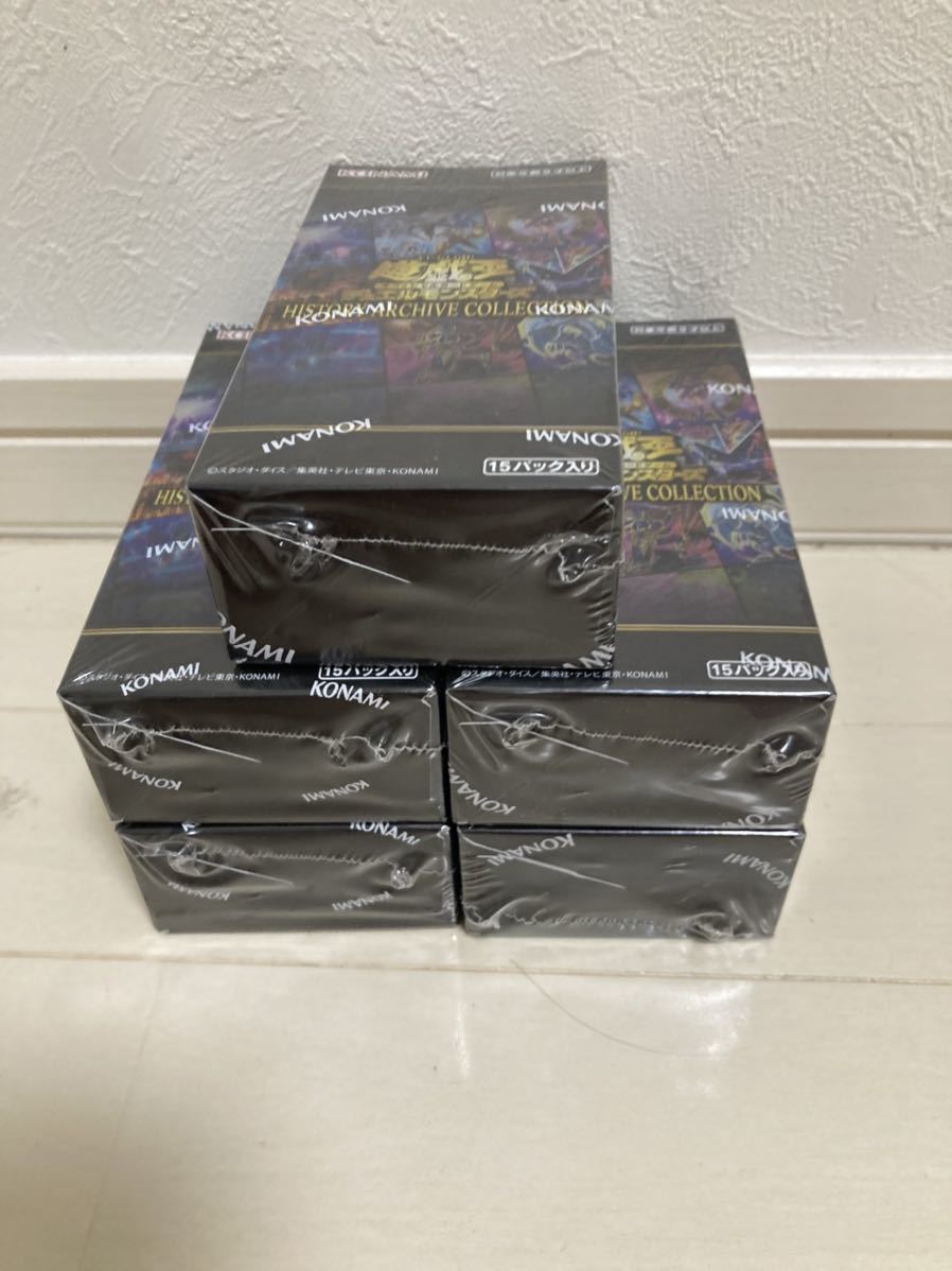 遊戯王 ヒストリーアーカイブコレクション シュリンク付 5BOX 5箱 ヒスコレ 遊戯王 HISTORY ARCHIVE COLLECTION 5box ヒスコレ ヒストリー