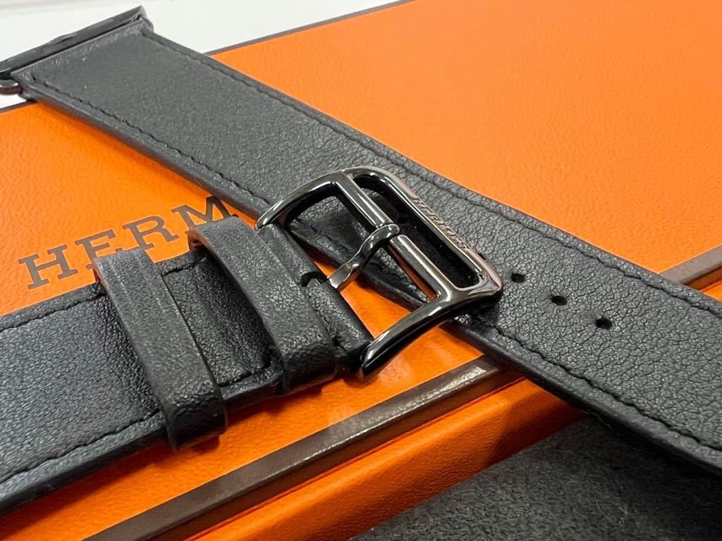 即決 美品 Apple Watch Hermes 45mm 44mm ブラック 黒 シンプル