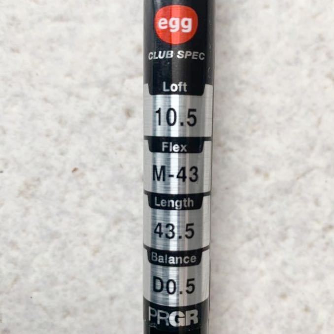 1円 美品 PRGR プロギア egg IMPACT ドライバー 10.5° フレックスS M