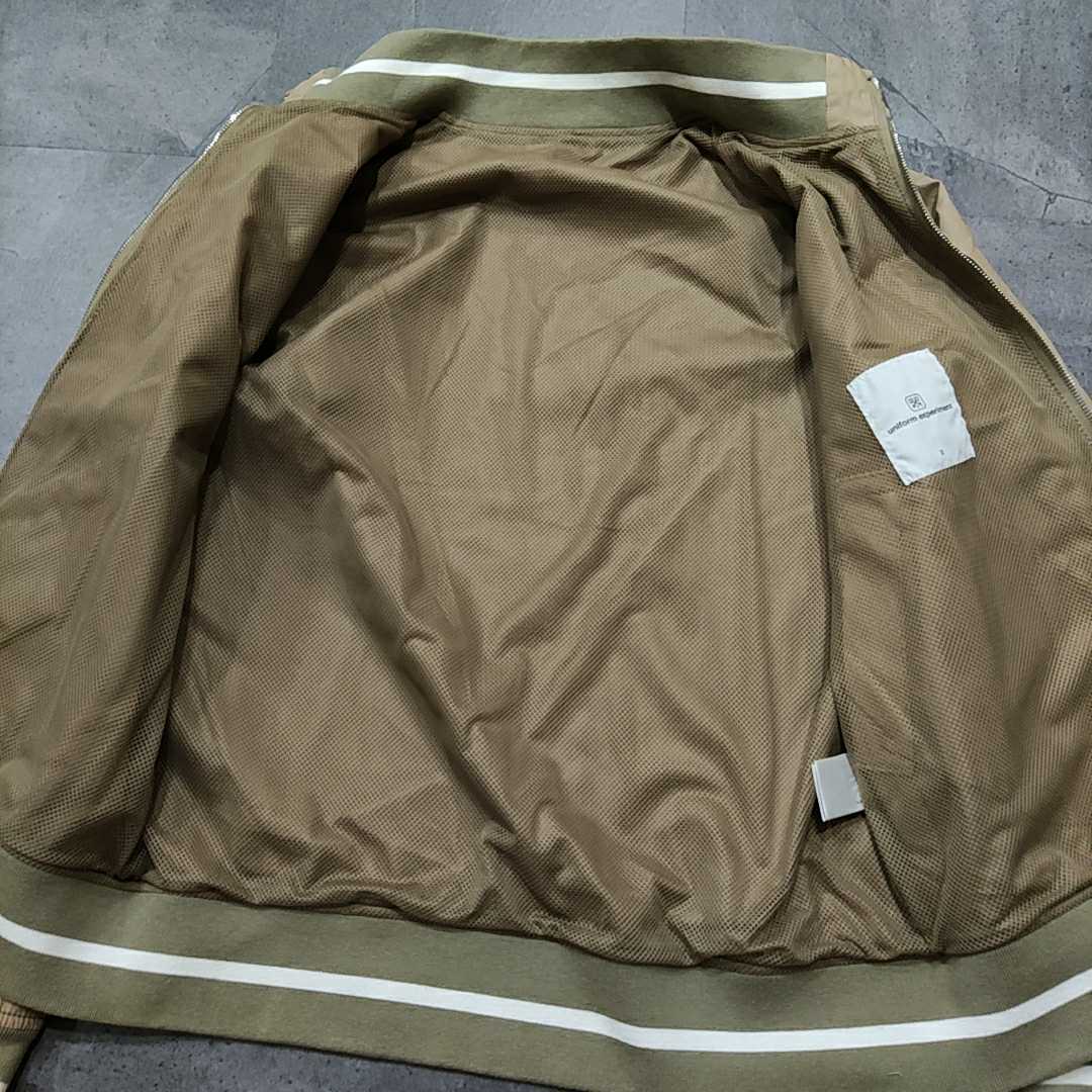 ◆ 良品!! '09SSモデル' 『 uniform experiment 』 ジップアップ MA-1 ブルゾン size2 ベージュ 紳士服 riri ユニフォームエクスペリメント Uniform School dForce ラグジュアリーウェア!! AZ ミズノ