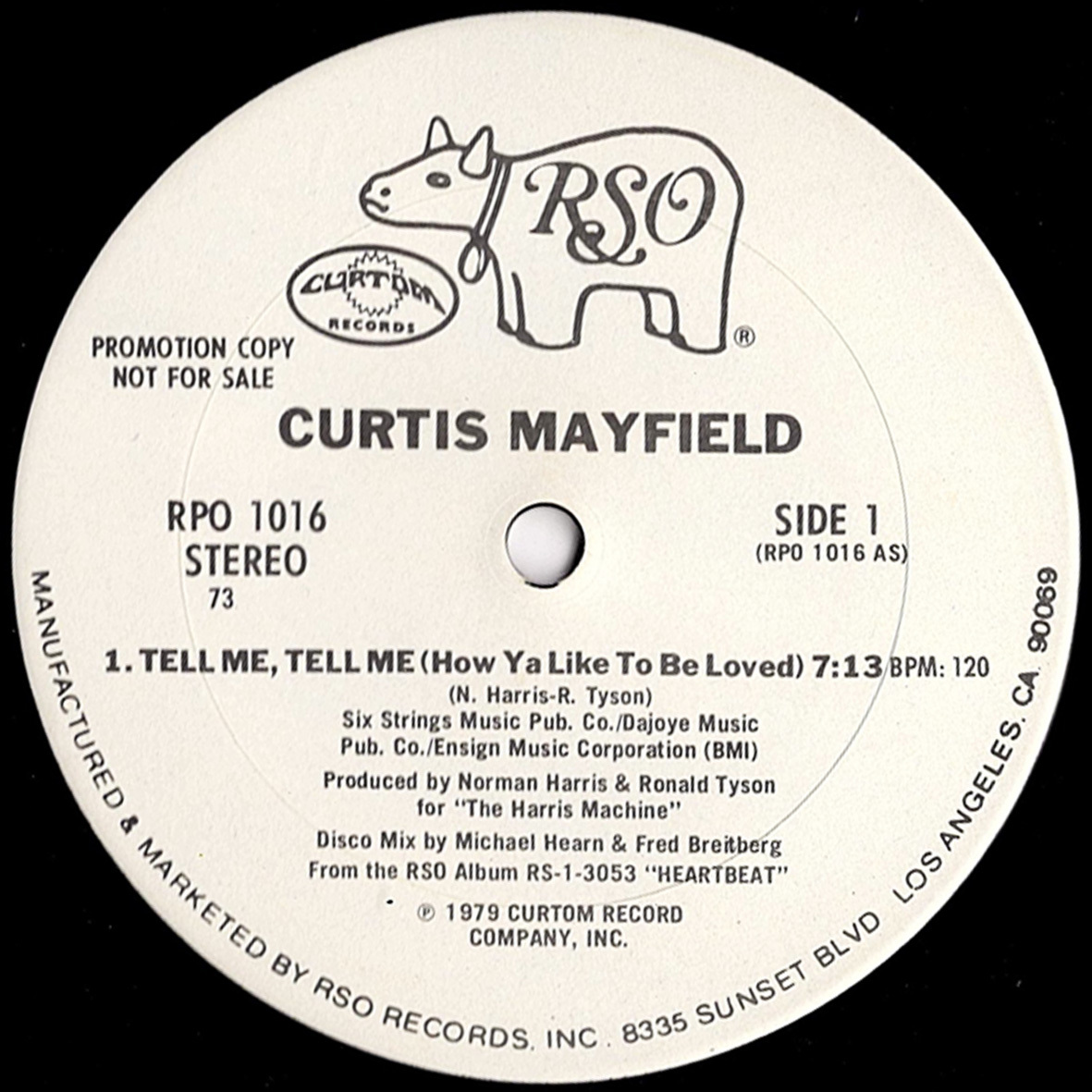 お得，高品質 307 プロモ/ソウル/ダンクラ/ディスコ12&rsquo;&rsquo; Curtis Mayfield Tell Me Tell Me / Heartbeat / Over The Hump RSO RPO 1016/1979(R&B、ソウル)｜売買されたオークション情報、yahooの商品情報をアーカイブ公開 - Ru0026B、ソウル